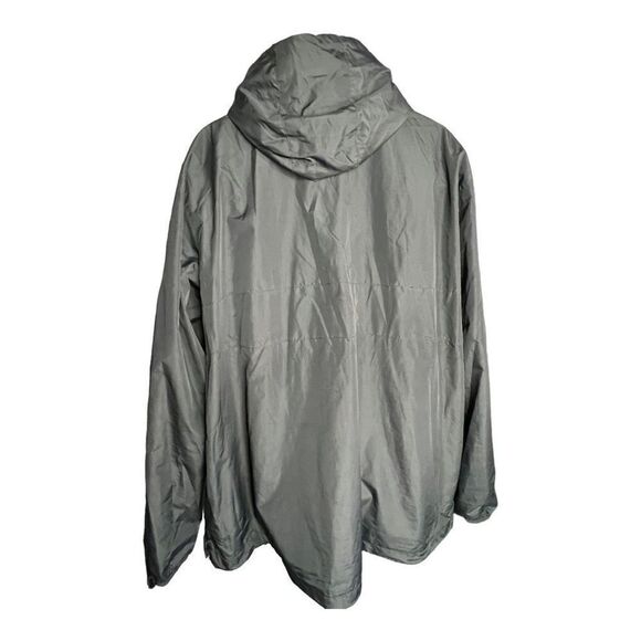 Sport-Tek Mens Half Zip Hooded Long Sleeve Windbreaker Jacket Gray 3XL Stadium - Picture 3 of 10